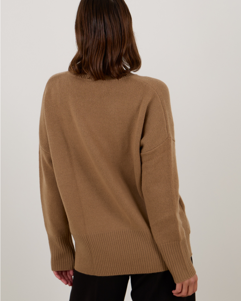 Mila Cashmere Pullover Sweater Brown