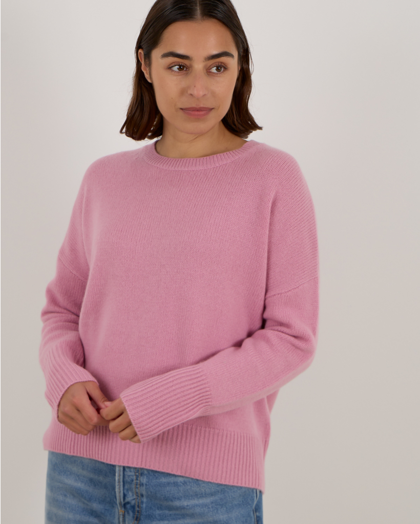 Mila Cashmere Pullover Sweater Pink