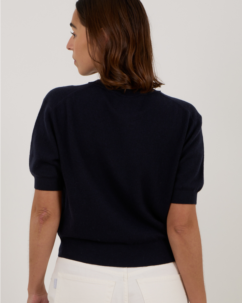 Genevra Cashmere Pullover Shirt Deep Navy