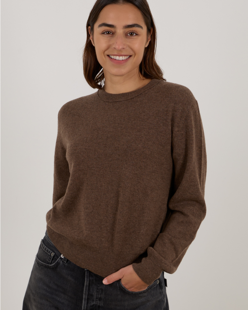 Greer Cashmere Pullover Sweater Taupe