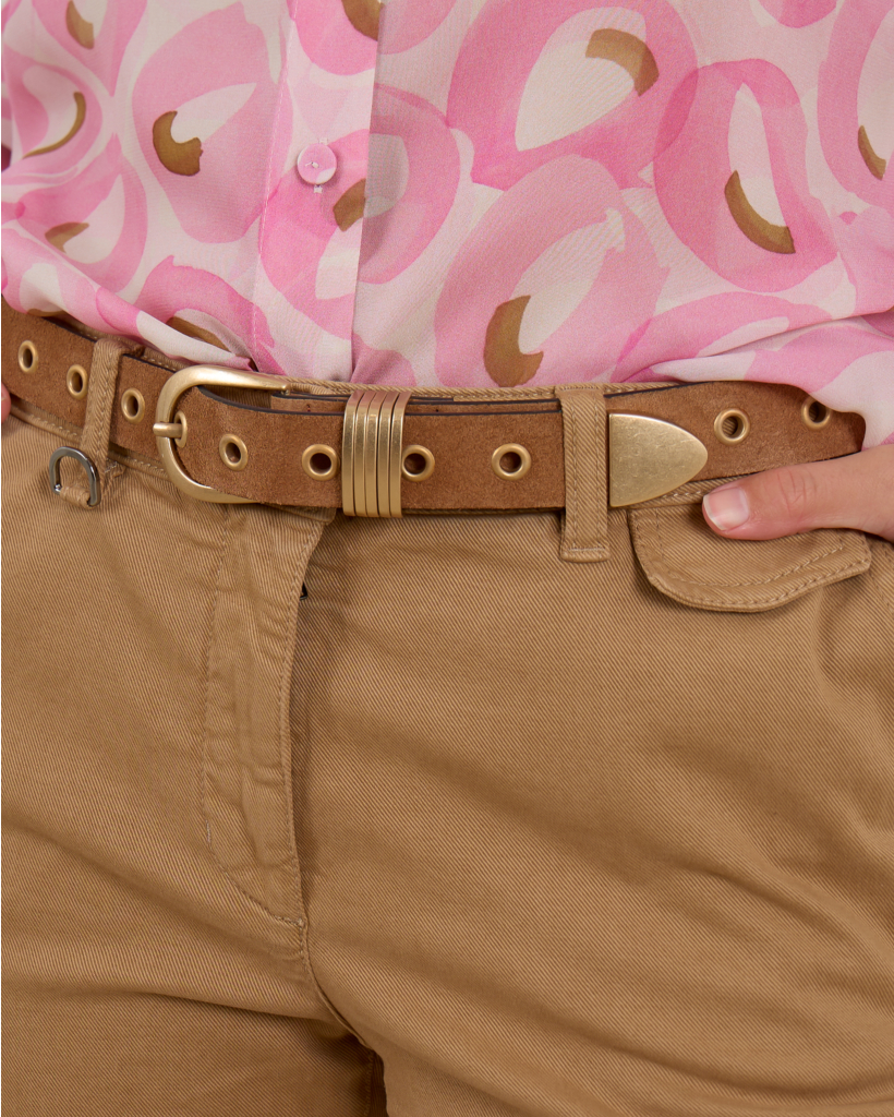 Camel Suede Belt