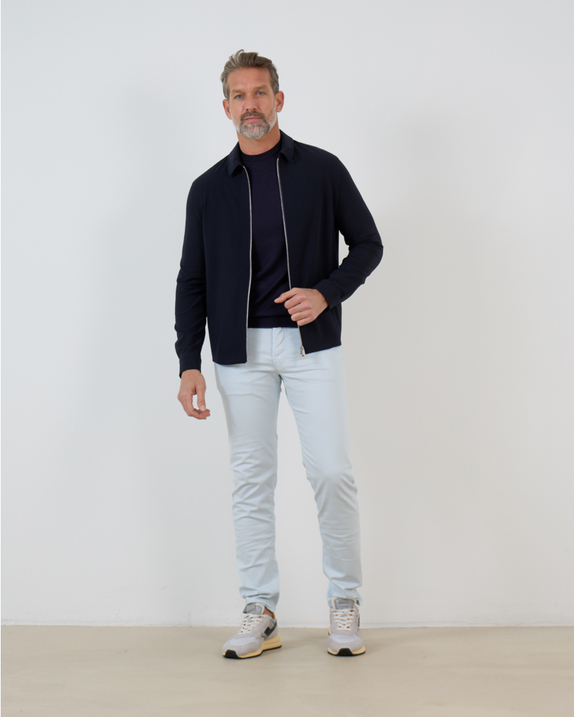 Nick Slim-Fit Trousers Light Blue