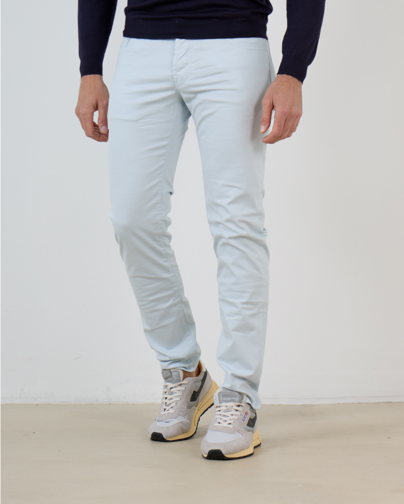 Nick Slim-Fit Trousers Light Blue