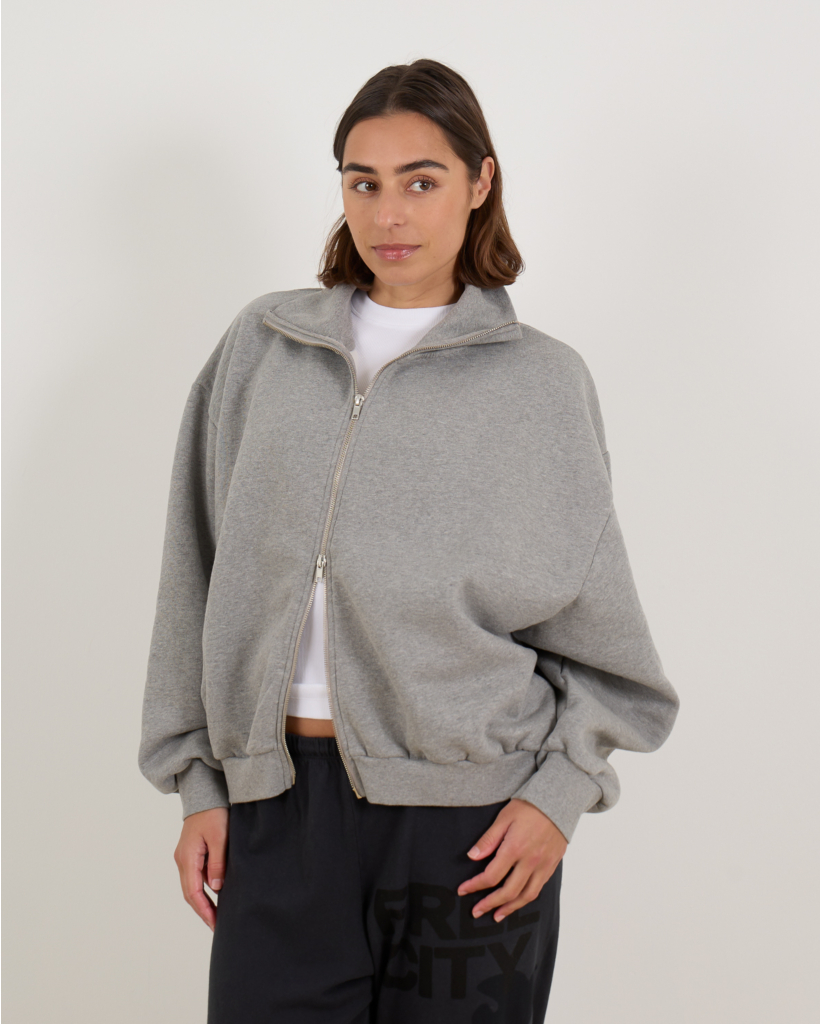 Nona Cardigan with Zipper - Grey