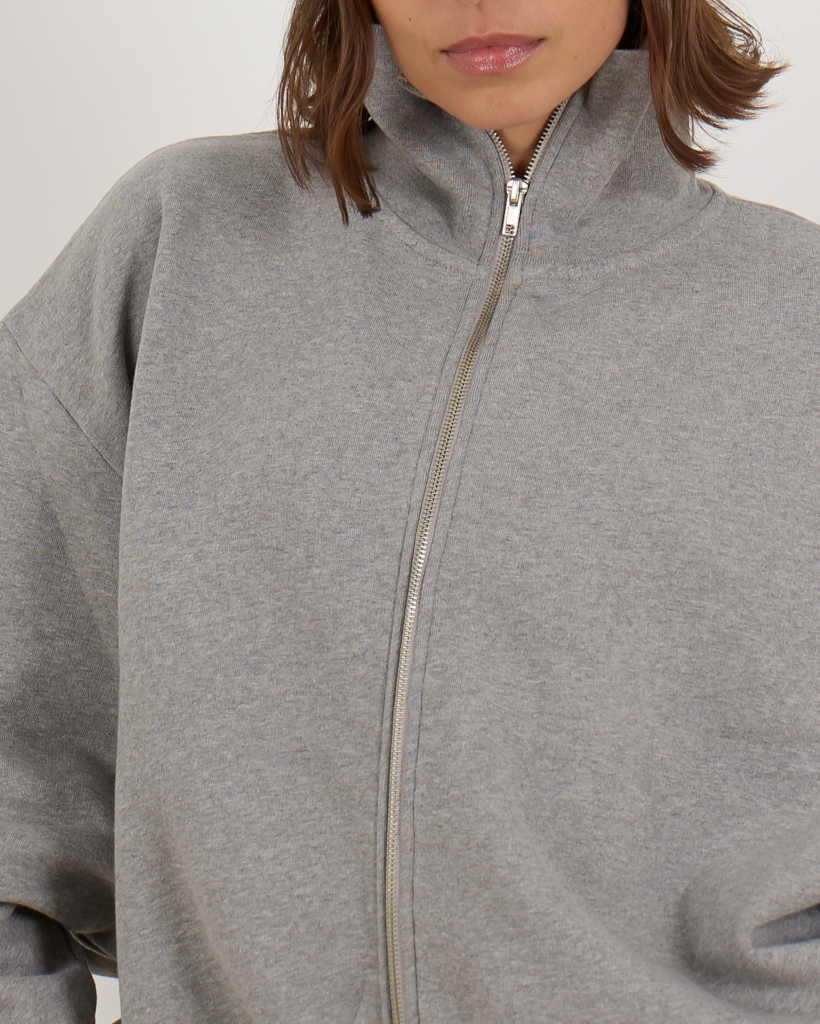 Nona Cardigan with Zipper - Grey