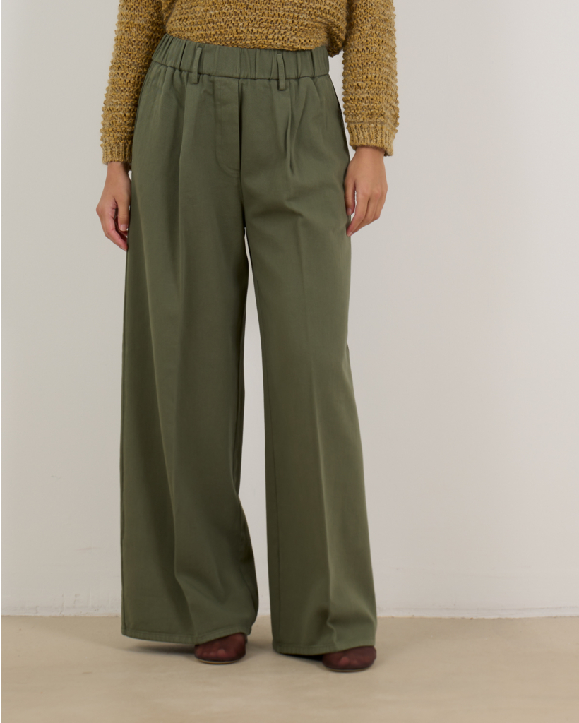 Khaki green trousers