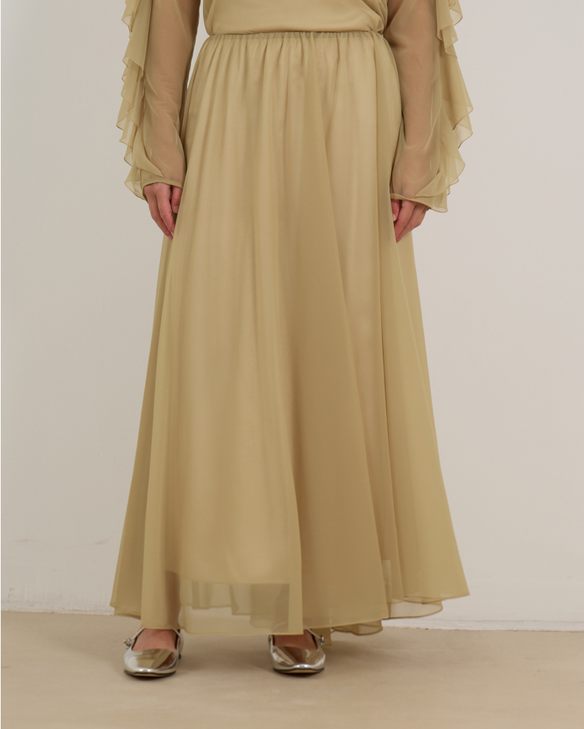 Midi Skirt Light Green Fieno