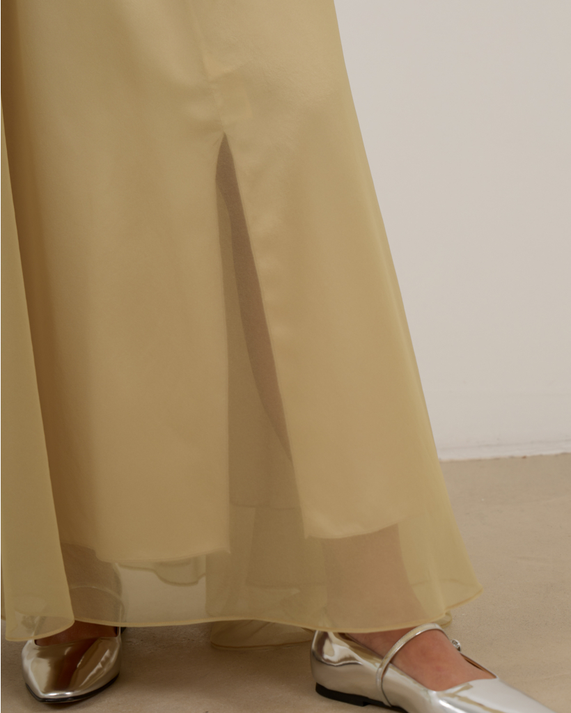 Midi Skirt Light Green Fieno