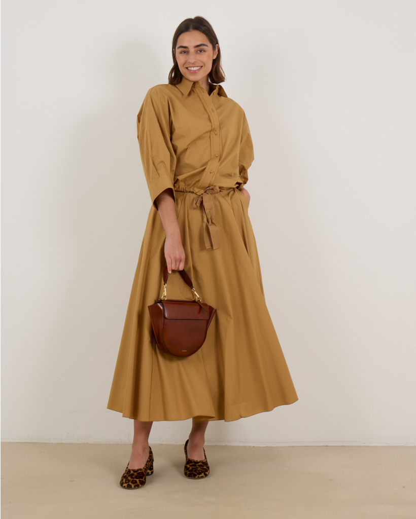 Camel Midi Skirt