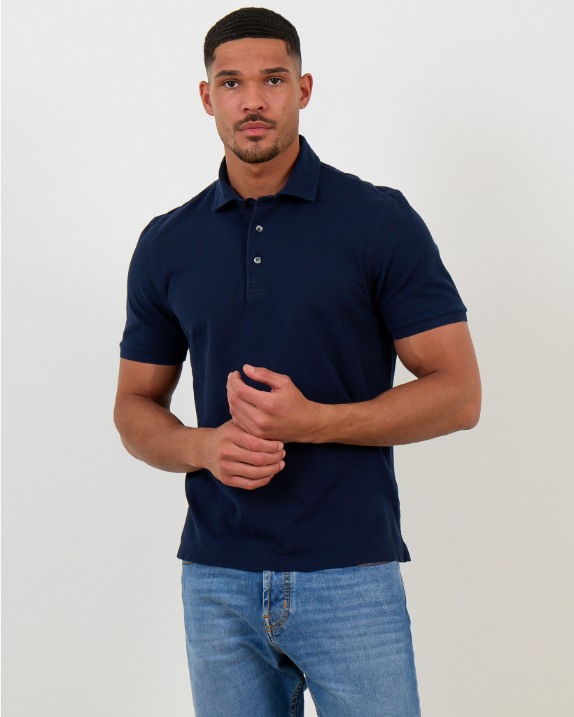 Navy Piqué Polo Shirt