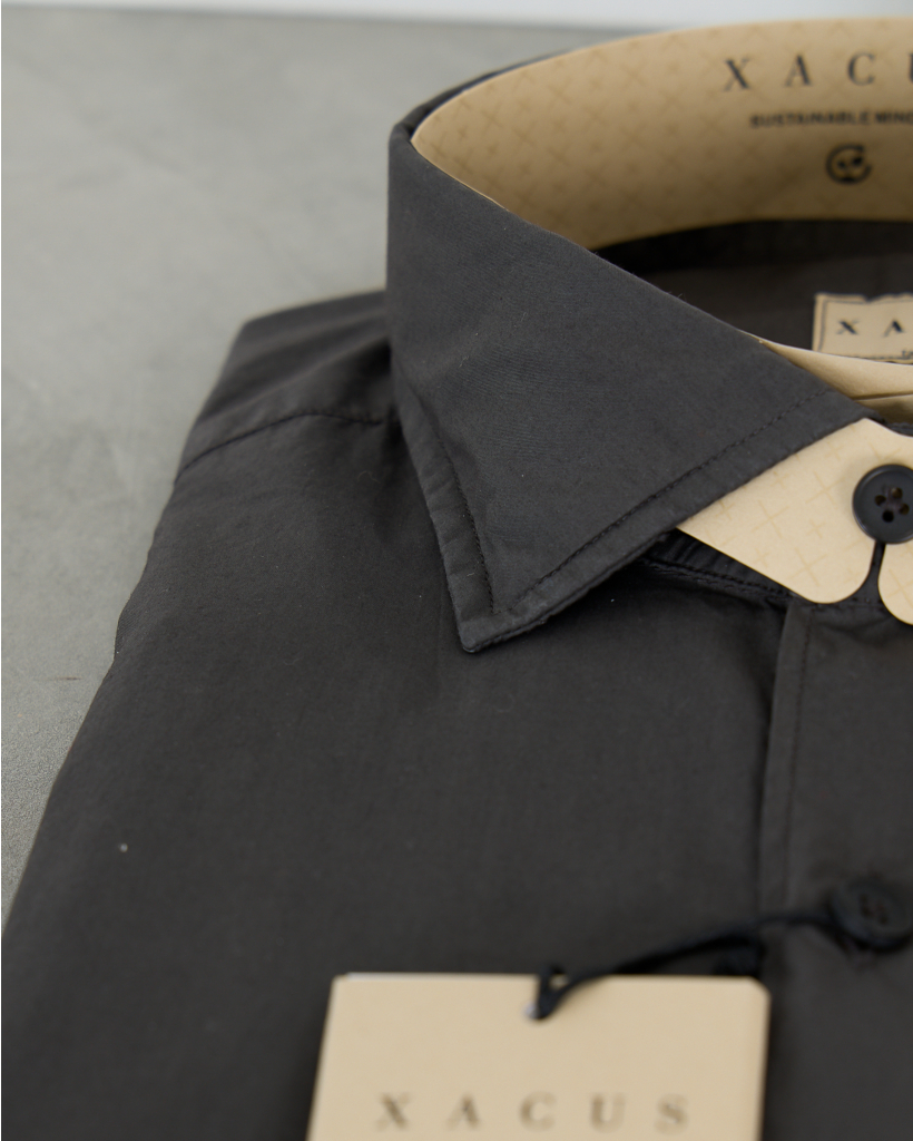 Casual Long-Sleeve Shirt Washed Anthracite