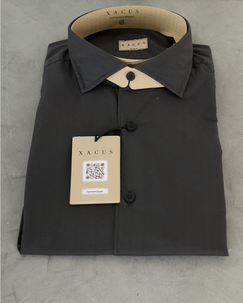 Casual Long-Sleeve Shirt Washed Anthracite