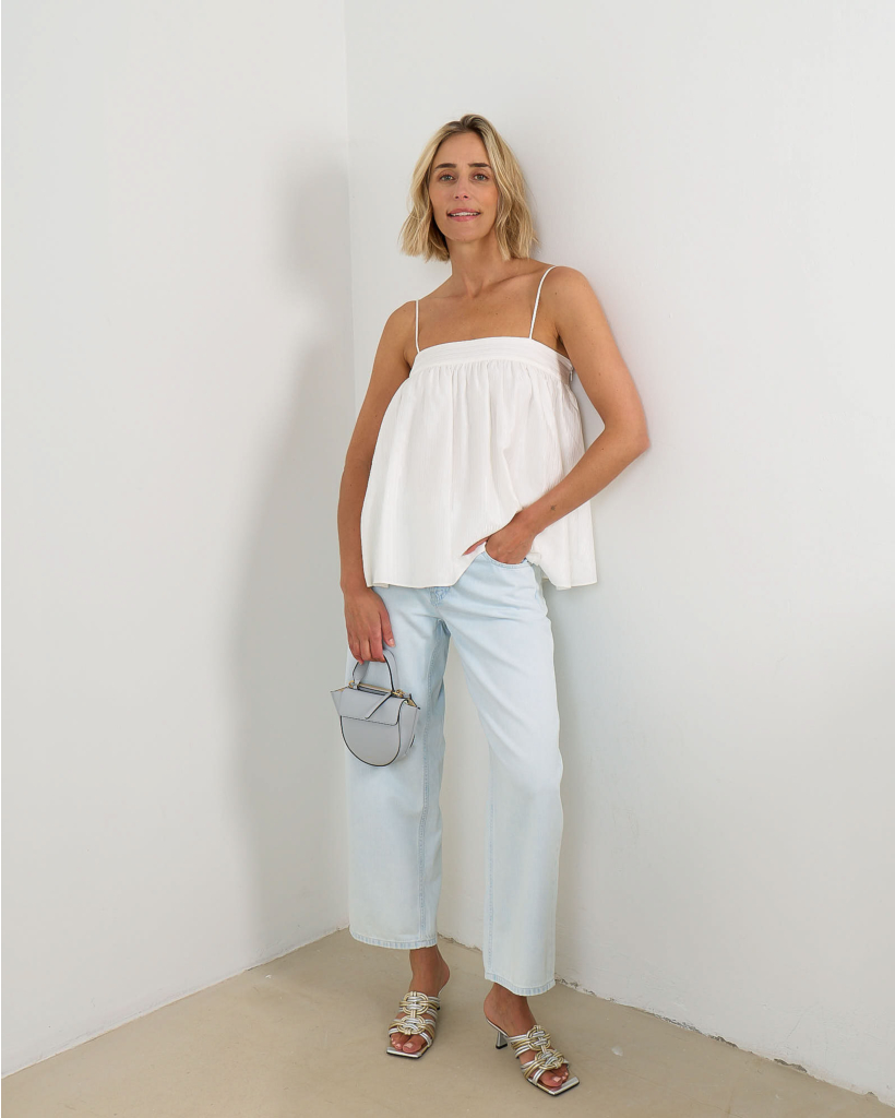 Baggy Jeans with Drawstring, Frosted Fade