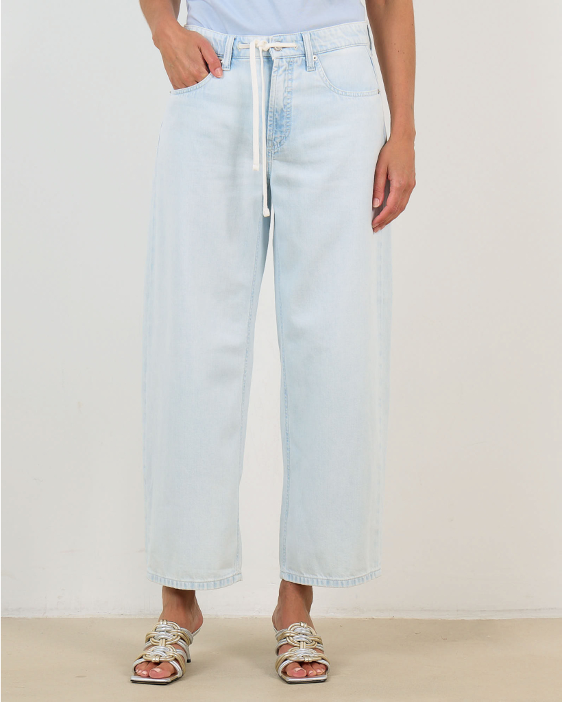 Baggy Jeans with Drawstring, Frosted Fade
