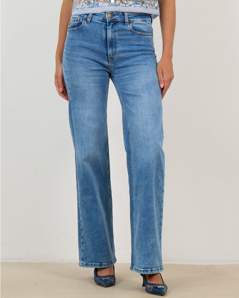 Pallazzo Mid Rise Jeans Mellostone L32