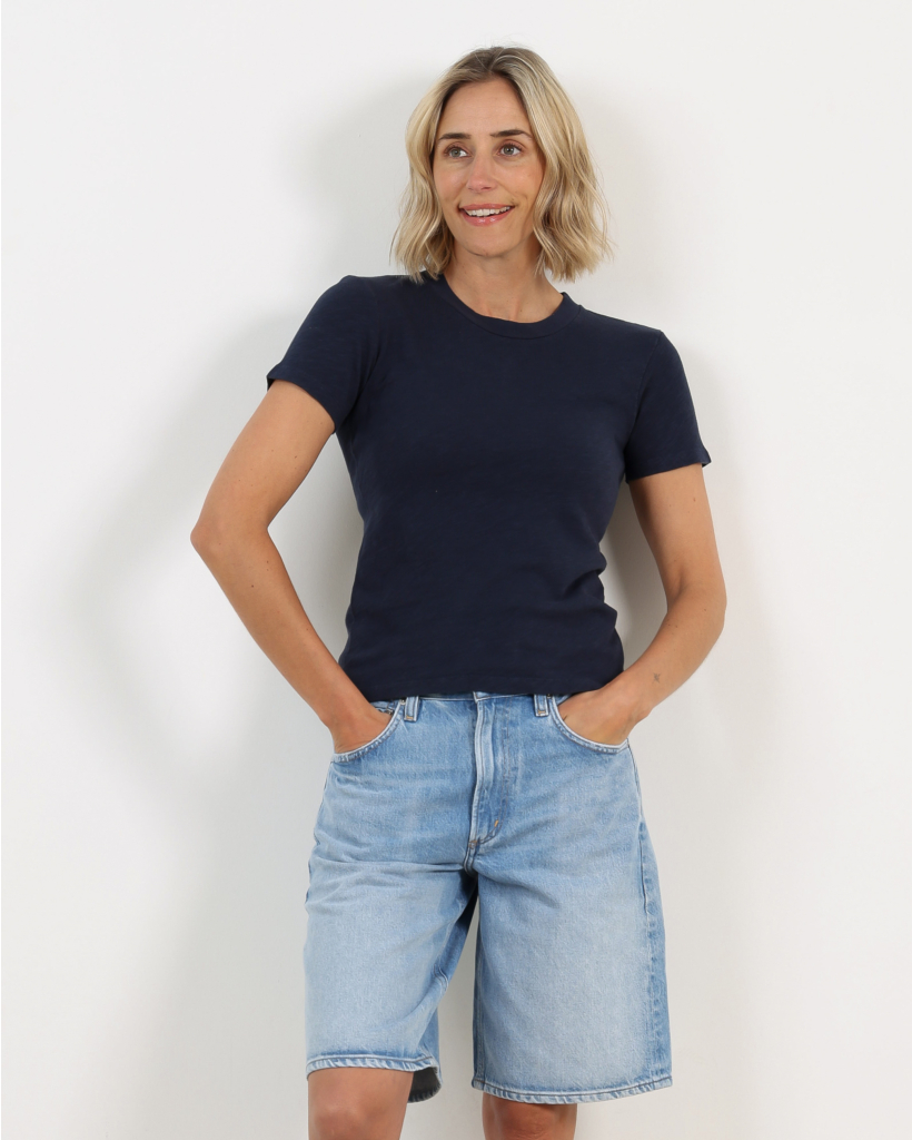 Heathered Vintage Navy Blue T-shirt
