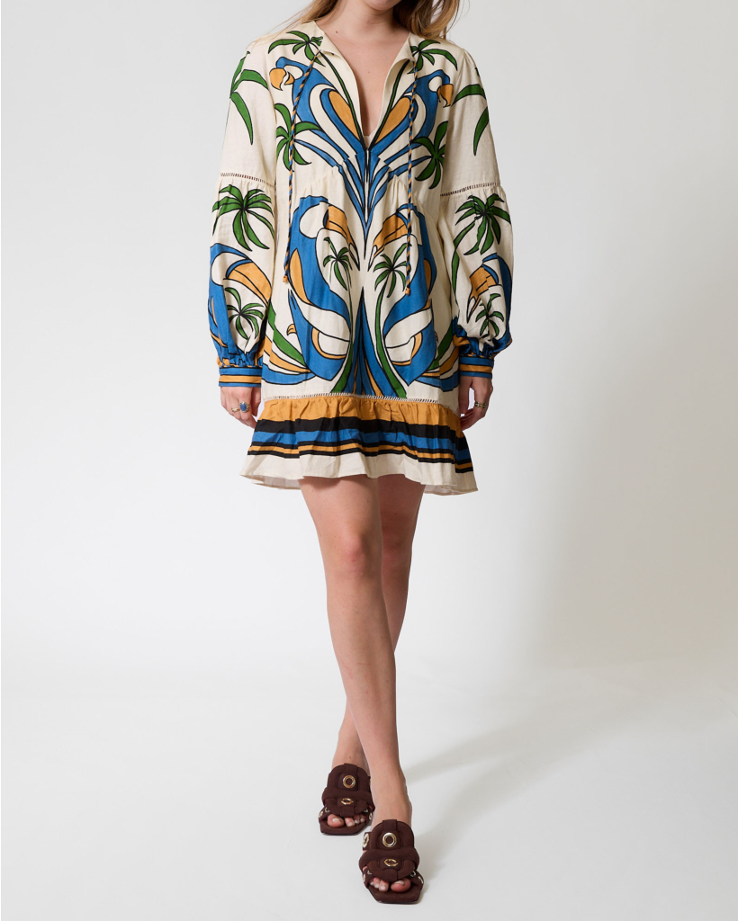 Graphic Short Dress Tropical