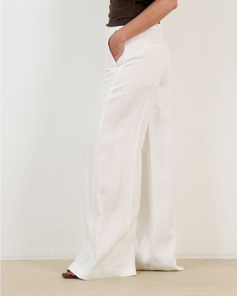 Aquite Linen Trousers Off White