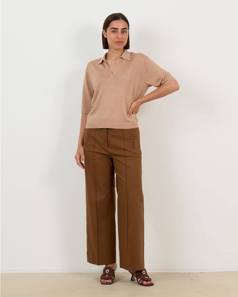 Pleated Trousers Dark Terra
