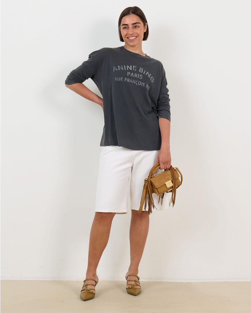 Camille White Denim Bermuda Shorts