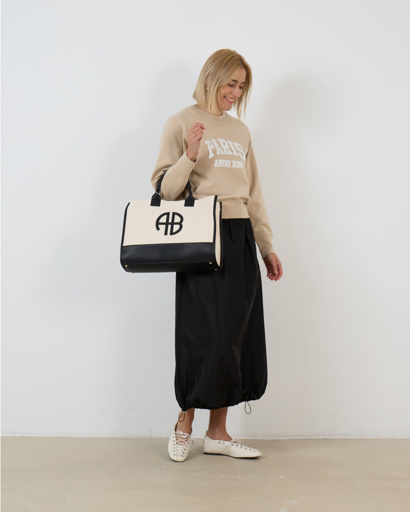 Medium Lara Tote in Beige