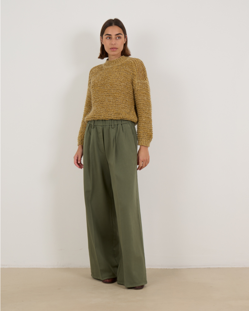 Khaki green trousers