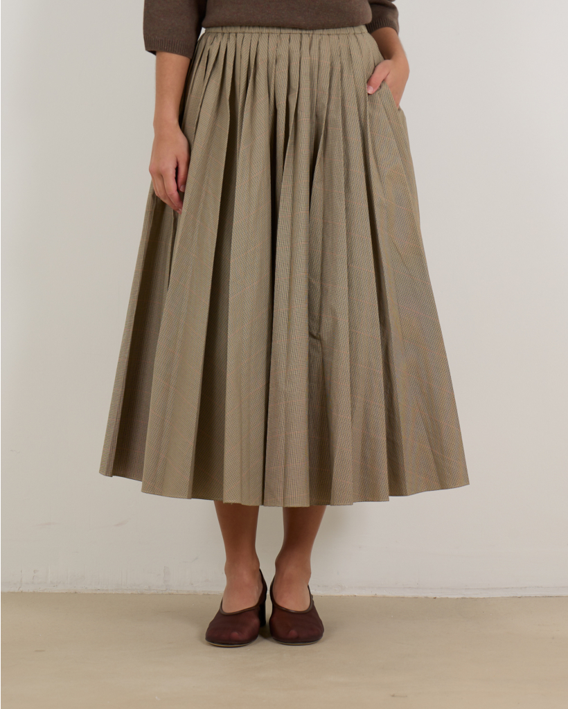 Pleated Midi Skirt