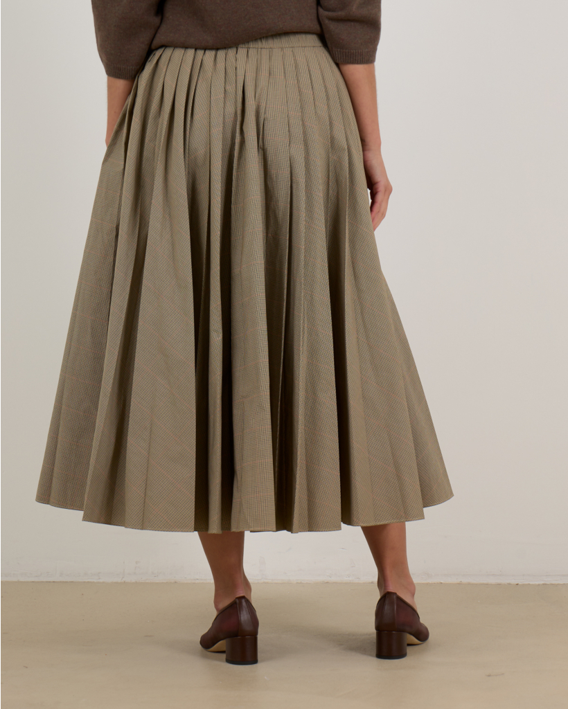 Pleated Midi Skirt