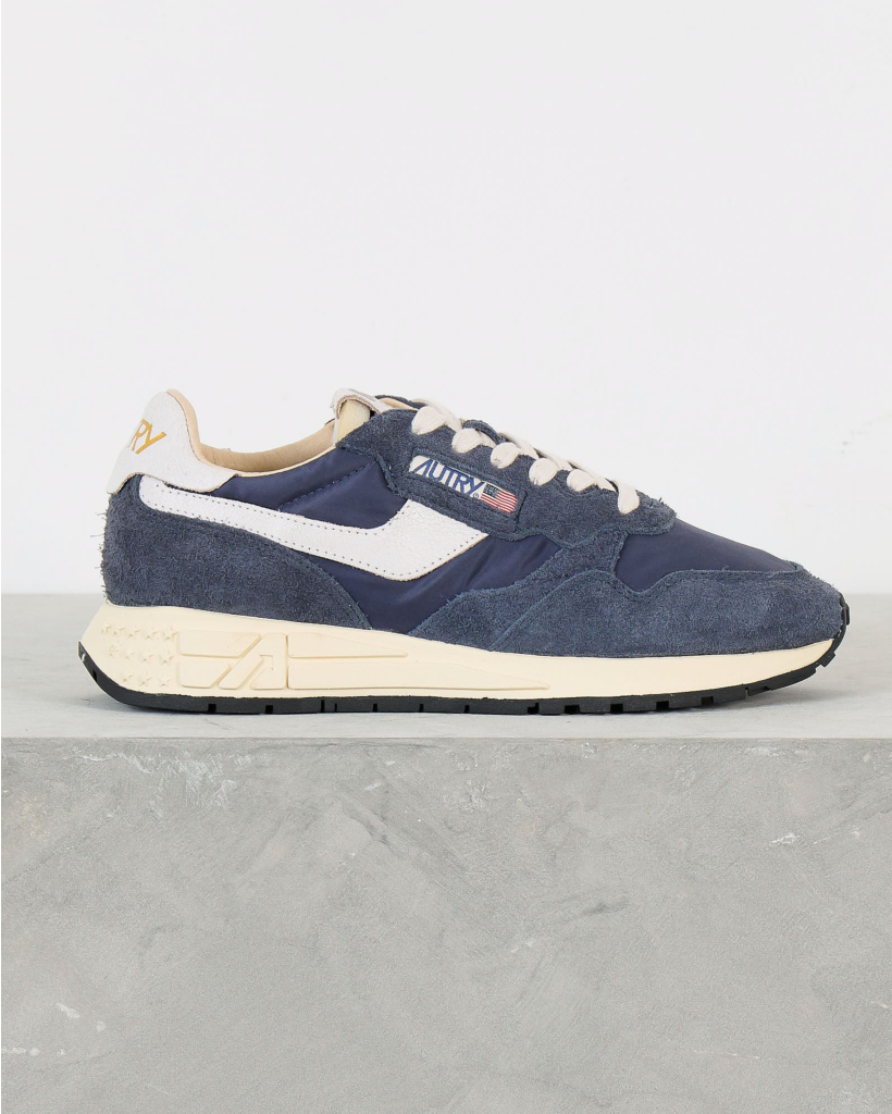 Reelwind Suede Mesh Low Sneakers Navy Blue