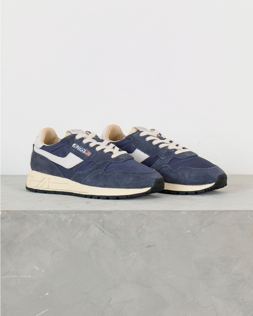 Reelwind Suede Mesh Low Sneakers Navy Blue