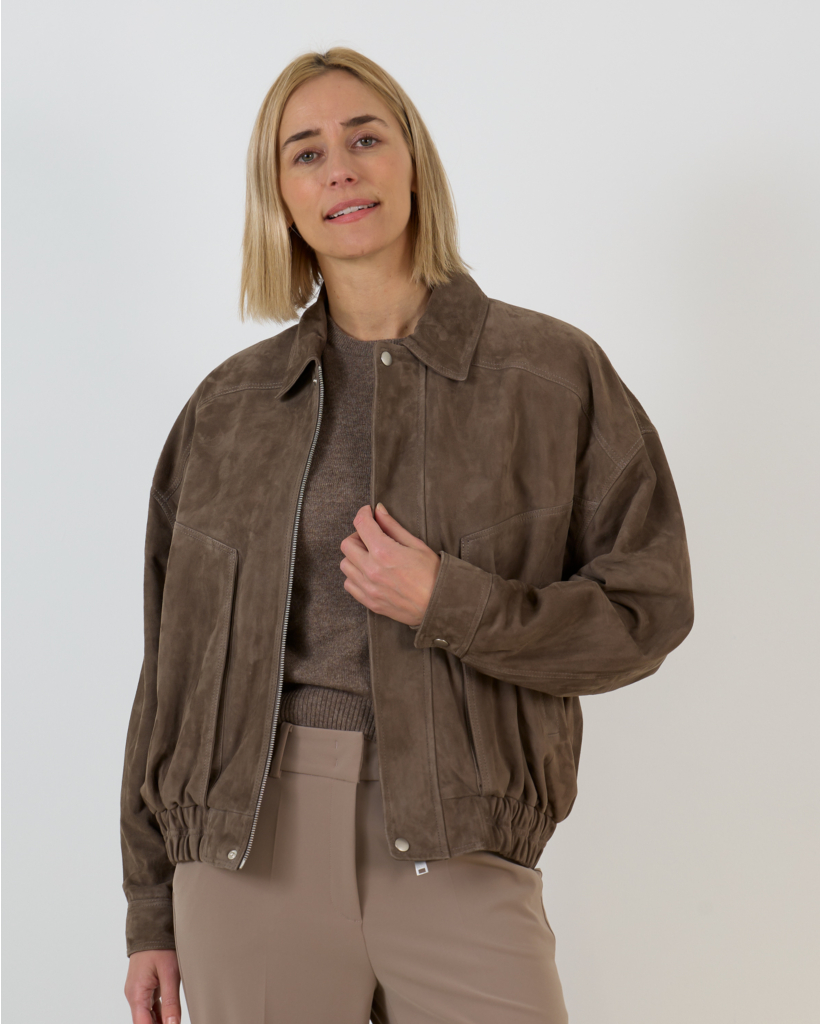 Frederica Suede Jacket Dark Green