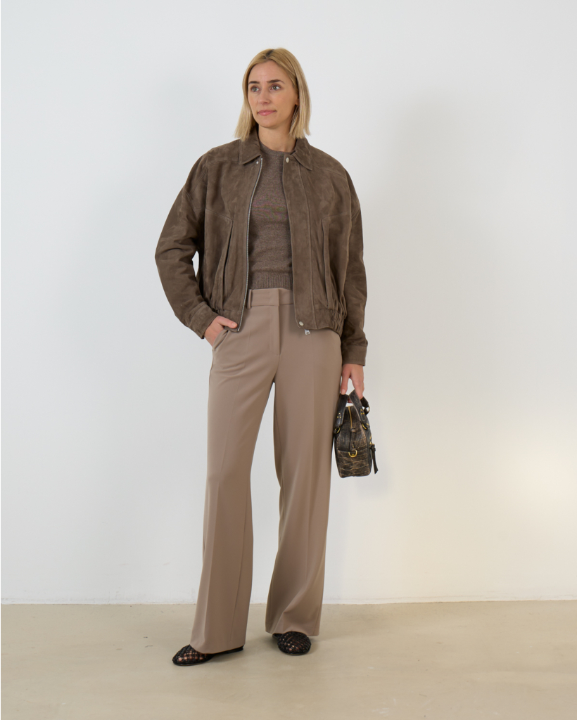 Frederica Suede Jacket Dark Green
