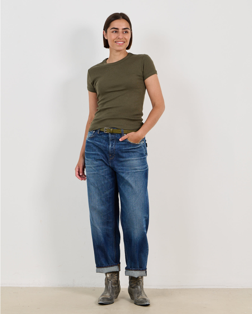 Cotton-Blend T-Shirt Army Green
