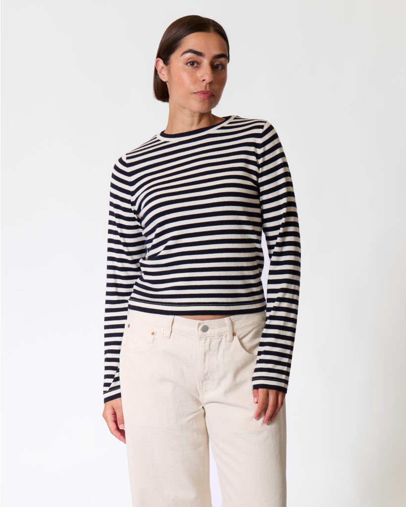 Lisa Kasjmiermix Gestreepte Longsleeve Breton