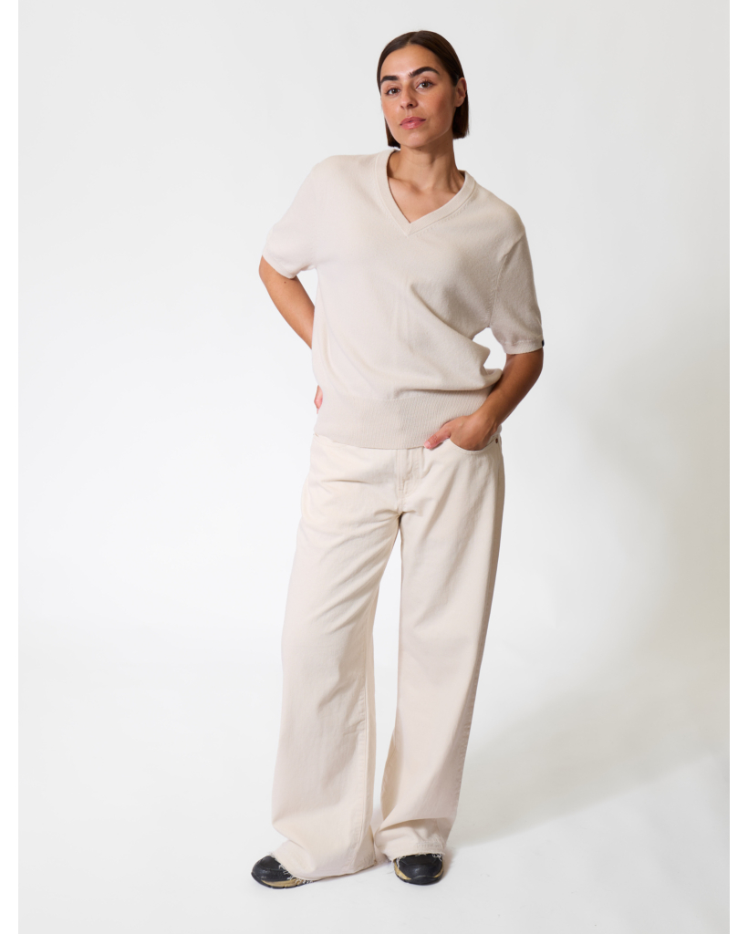 Teri Wide Leg Jeans Barley Khaki