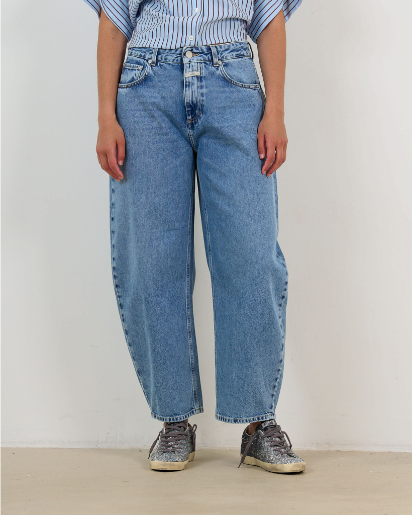 Jazzie Barrel Jeans Mid Blue