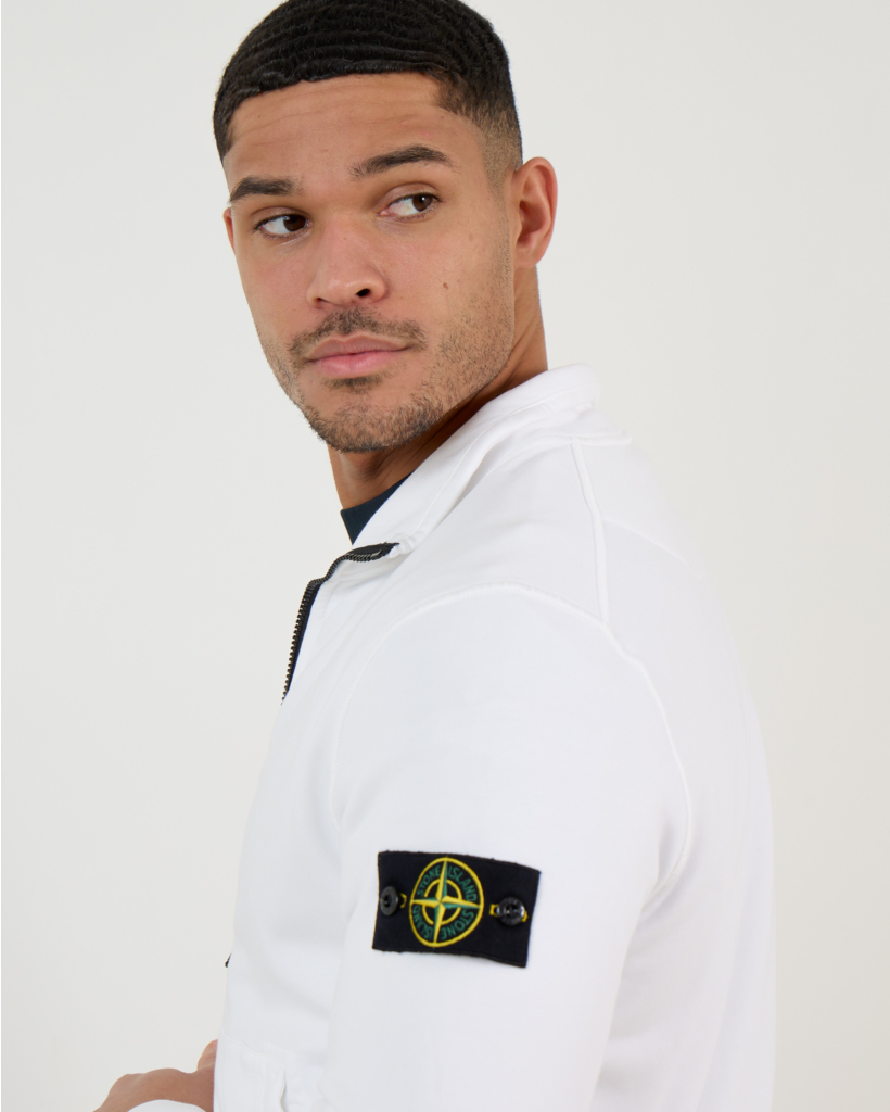 6100063 White Zip-up Sweatshirt