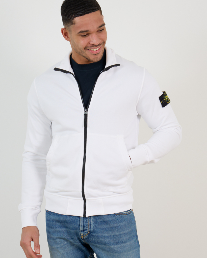 6100063 White Zip-up Sweatshirt