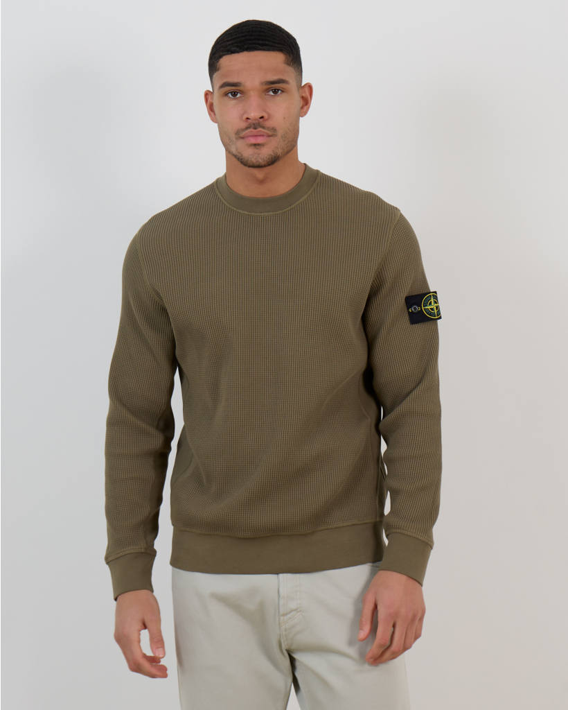 6100056 Military Green Crewneck Pullover