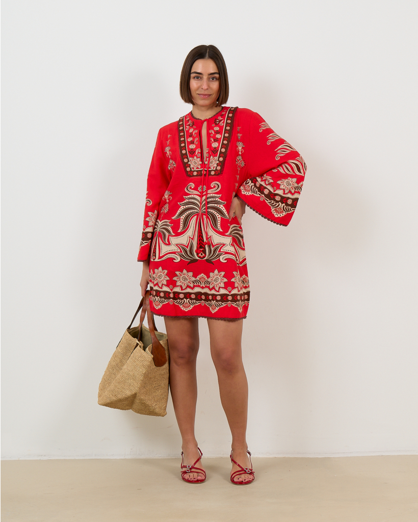 Ainika Mini Dress Garden Red