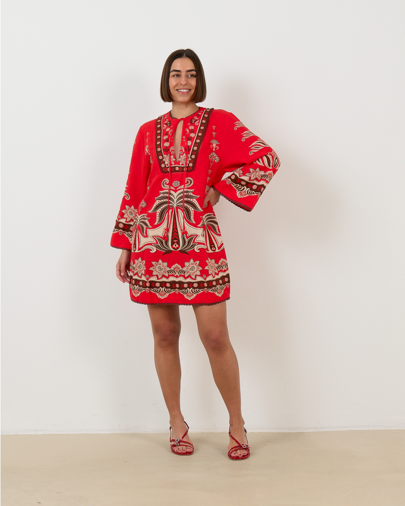 Ainika Mini Dress Garden Red