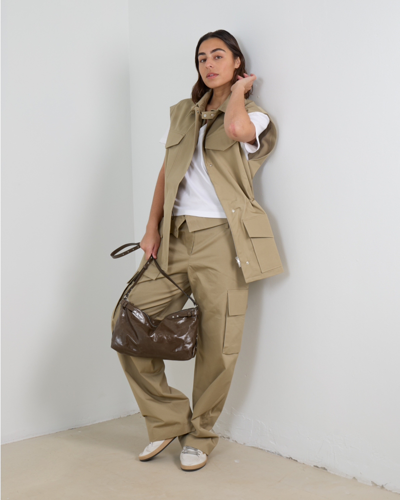 Celiane Fitted V-Neck T-shirt White