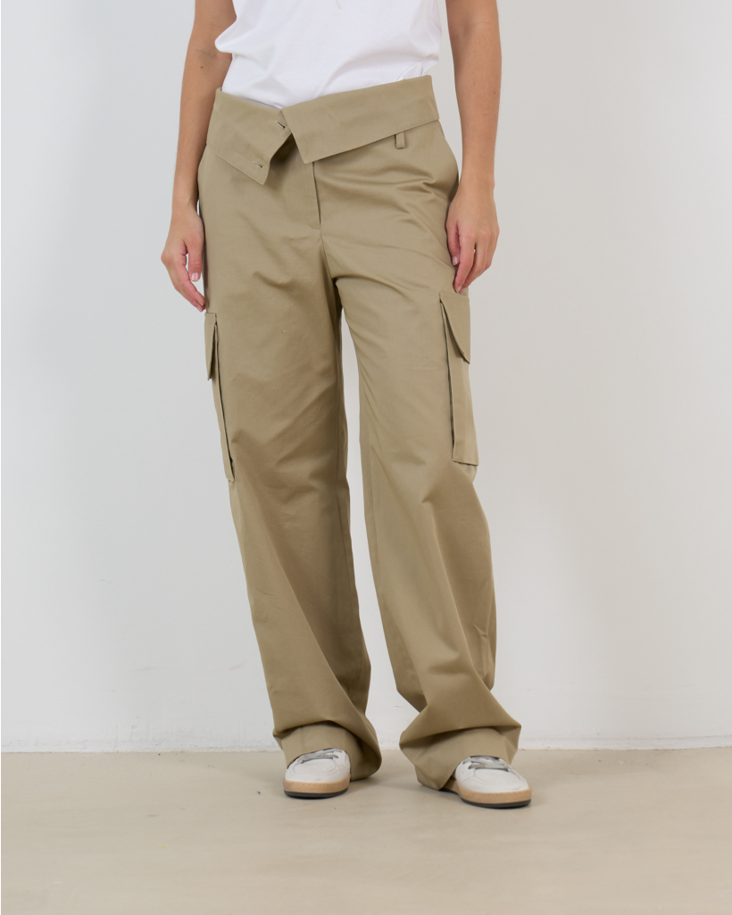Indra High-Waist Cargo Pants Sand