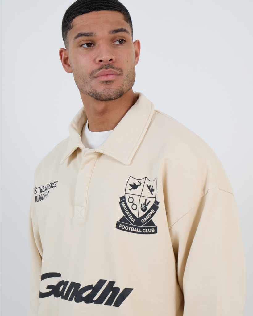 Football Polo Sweater Off-White