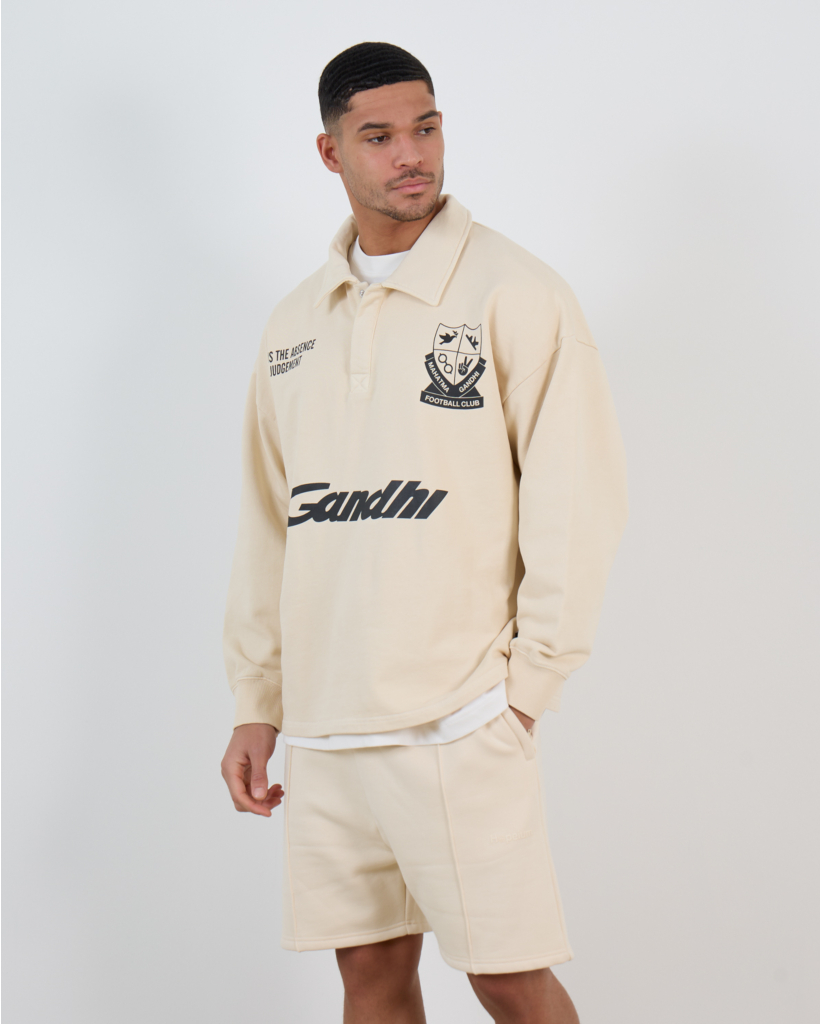 Football Polo Sweater Off-White