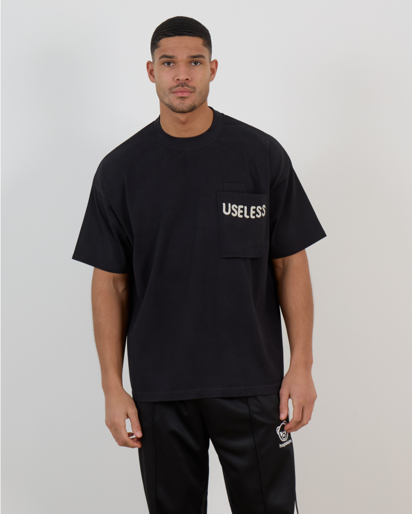 Useless T-Shirt with Chest Pocket Black