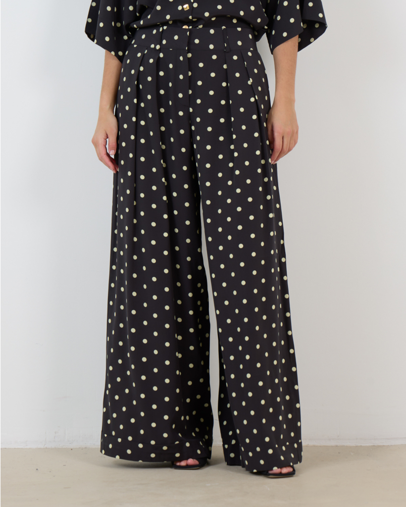 Mila Trousers Black Polka Dots