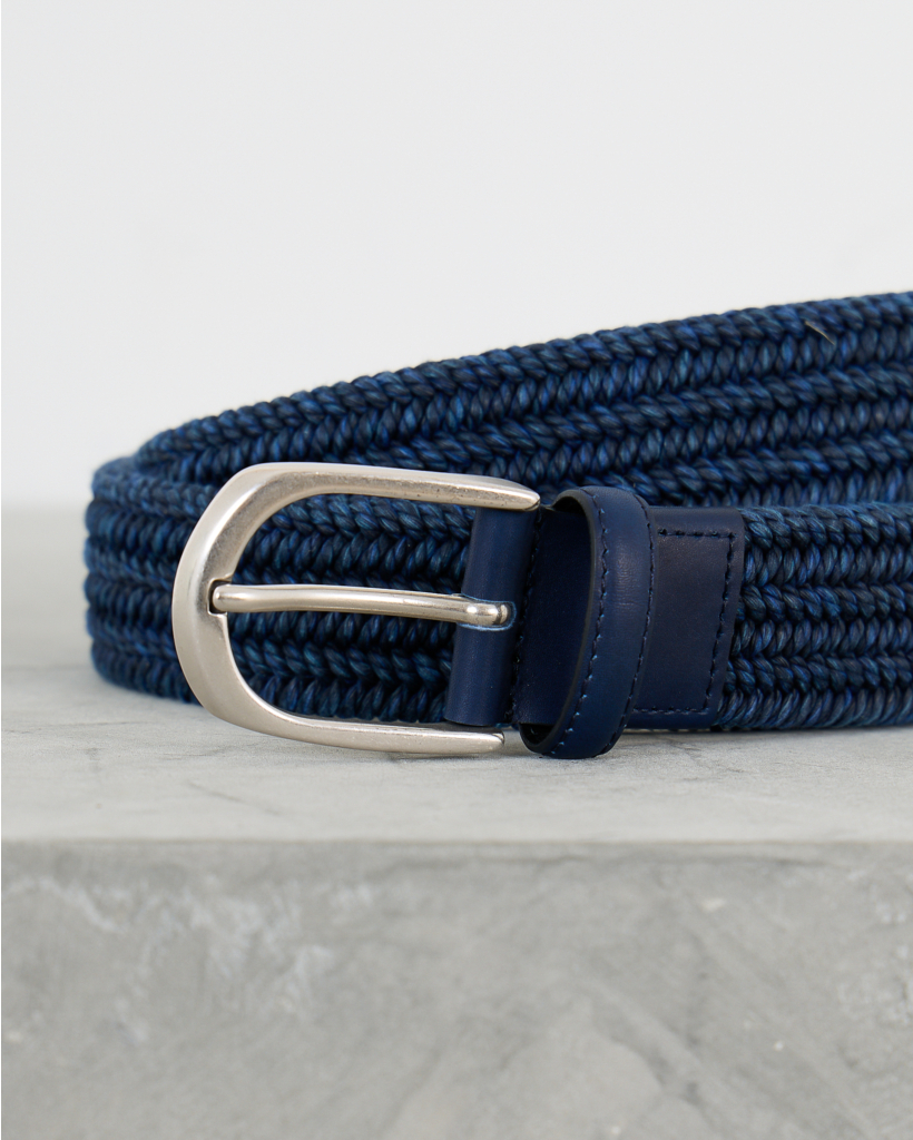 Navy Braided Belt