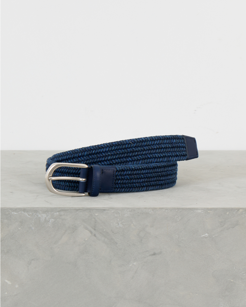 Navy Braided Belt