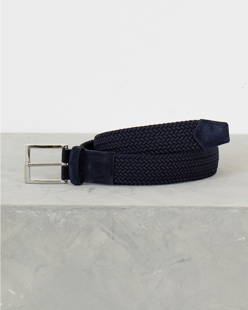 Braided Belt Navy Blue